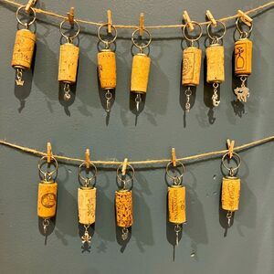 Set of 12 cork keychains with charms – perfect for a bachelorette party, NWOT